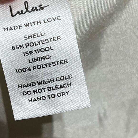 Lulus Cozy Chicness Ivory Plaid Brushed Wool Mini Skirt, Size S, NWOT - Picture 10 of 10